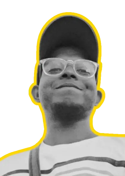 vishnu's profile picture with a yellow outline